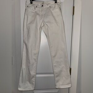 Eileen Fisher Off-White Wide Leg Jeans